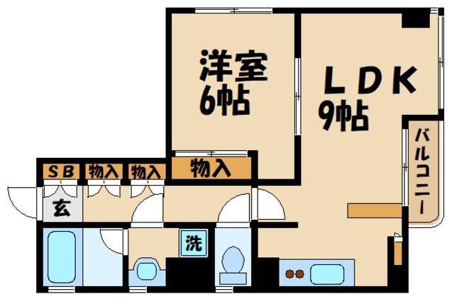 ロックアーバン(1LDK/2階)の間取り写真