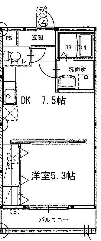 フジパレス東湊(1DK/1階)の間取り写真