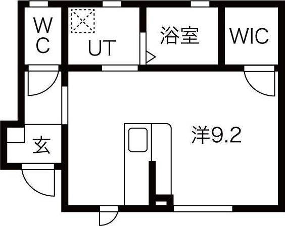 アリスミュール(ワンルーム/1階)の間取り写真