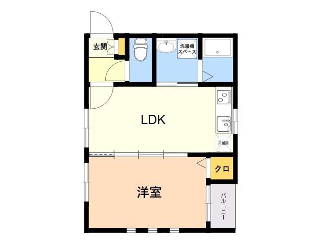 TOHKO 2(1LDK/2階)の間取り写真