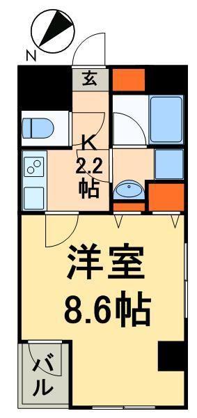 ラグジュアリーアパートメント東日本橋(1K/7階)の間取り写真