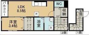 ARK蔵(1LDK/2階)の間取り写真