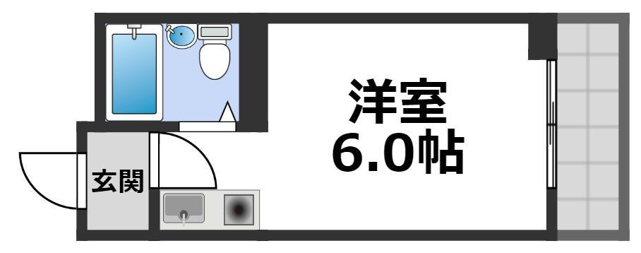 大宝新深江CTサンコート(ワンルーム/2階)の間取り写真