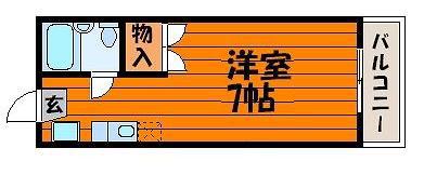 エトワール21 1号館(1K/3階)の間取り写真