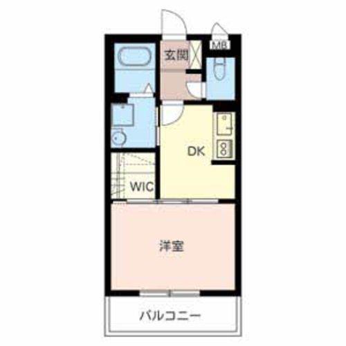 メゾンソレイユ(1DK/1階)の間取り写真