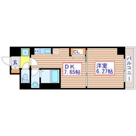 CITY連坊VII(1DK/2階)の間取り写真