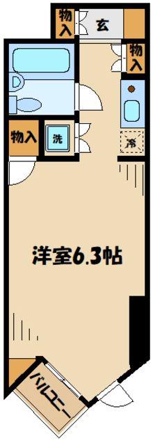ドミトリー原町田(ワンルーム/3階)の間取り写真