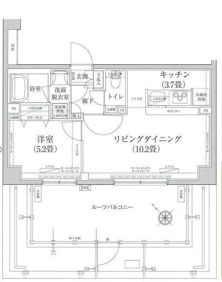 アイルプレミアム東向島(1LDK/8階)の間取り写真