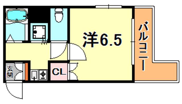ウェックス(1K/3階)の間取り写真