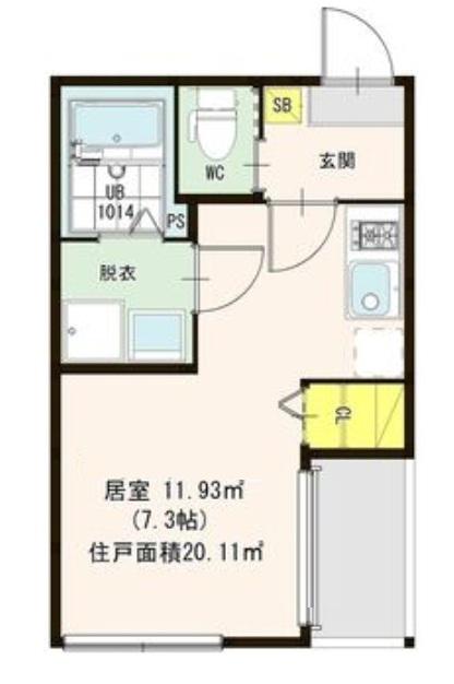 HT児玉IV(1K/3階)の間取り写真