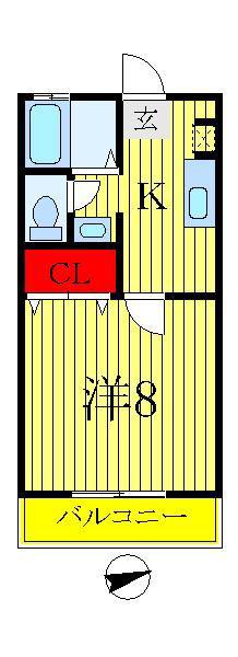 BLUE PLAQUE HOUSE(1K/2階)の間取り写真
