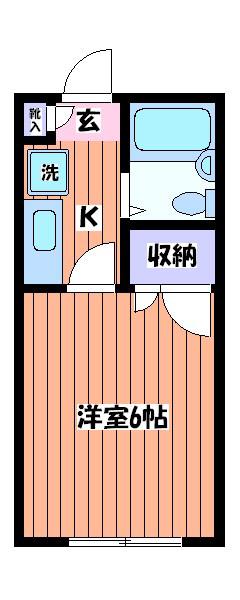 辻コーポ(1K/2階)の間取り写真