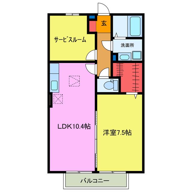 アミティエ マノ(1SLDK/1階)の間取り写真