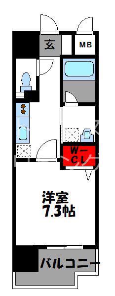 CINQ IWASE BLD(1K/3階)の間取り写真
