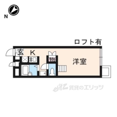 レオパレスBIGRIVER(1K/2階)の間取り写真