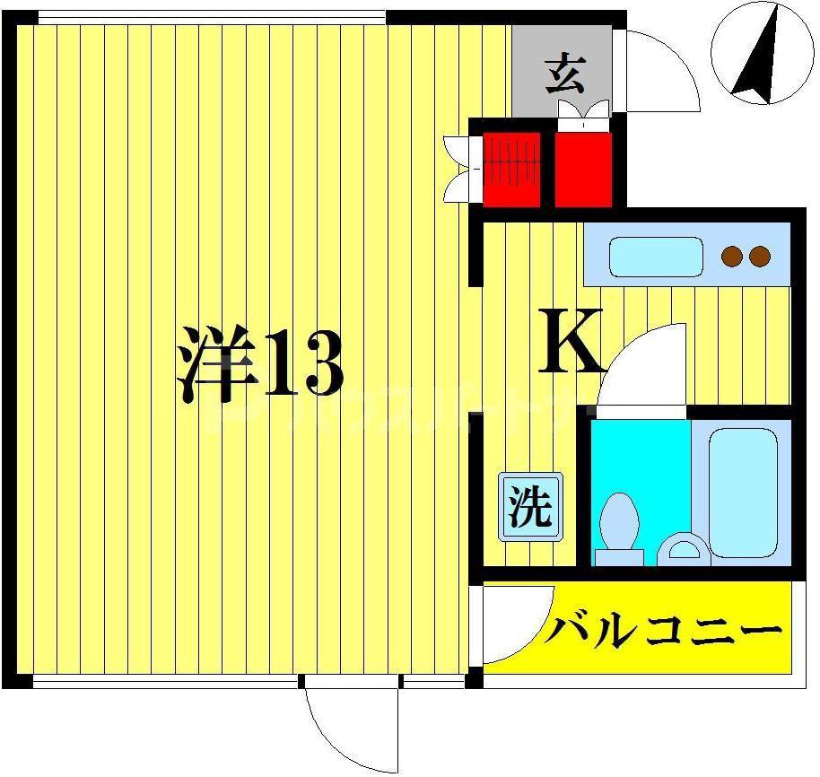サンストン亀有(1K/3階)の間取り写真