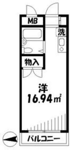 アメニティ92(ワンルーム/1階)の間取り写真