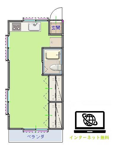 PETIT MAISON(1K/1階)の間取り写真