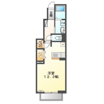 フレーシュメゾン西原(ワンルーム/1階)の間取り写真