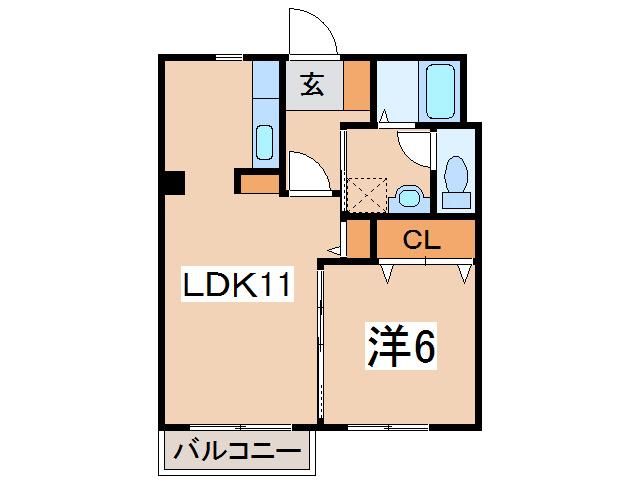 RTII(1LDK/1階)の間取り写真