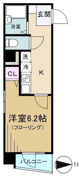 ヴィーアセッテ(1K/2階)の間取り写真