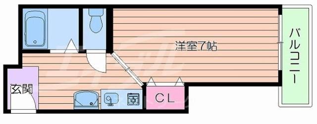 サンメゾンVII(1K/3階)の間取り写真