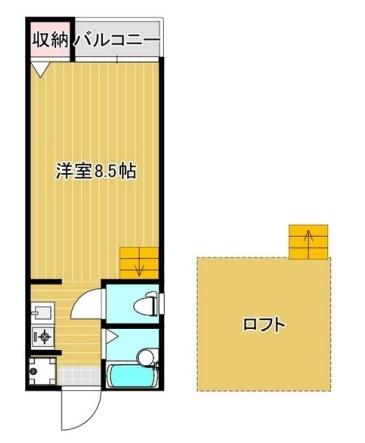 ピュアKAIKA(1SK/2階)の間取り写真