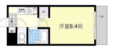 ラッキーセンター河堀口(1K/5階)の間取り写真