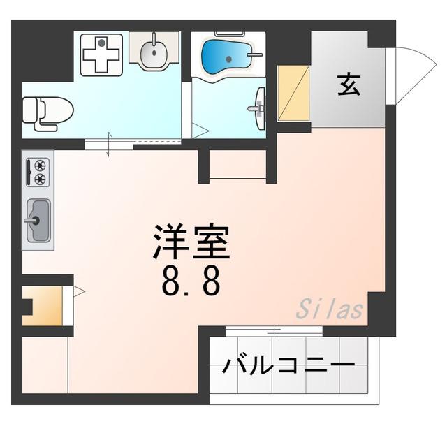 エヌエムキャラントシス(ワンルーム/2階)の間取り写真