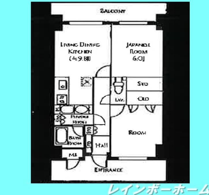INSURANCE BLDG.XIX(2LDK/9階)の間取り写真