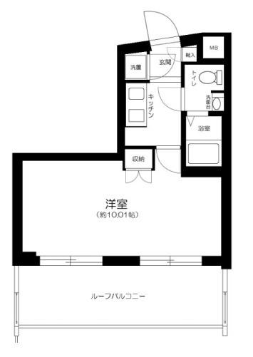 ビバリーホームズ町屋(1K/5階)の間取り写真