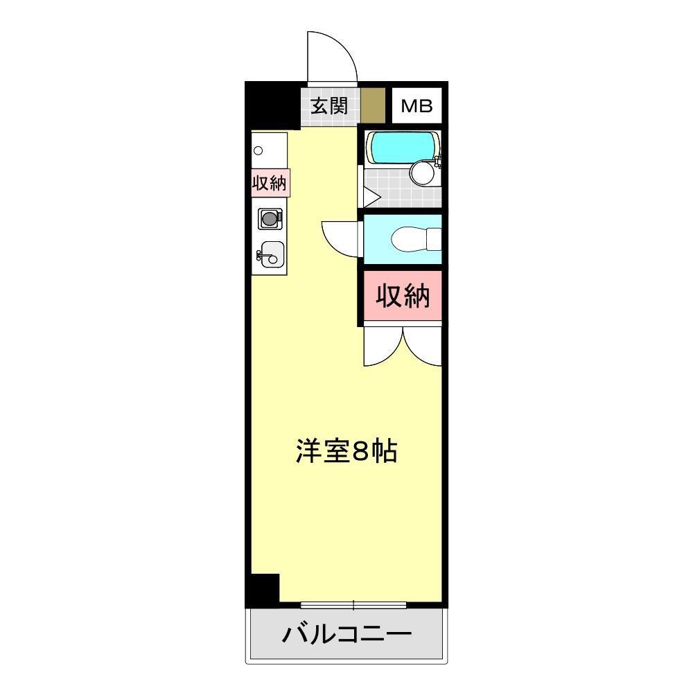 サンライズ一の宮(ワンルーム/6階)の間取り写真