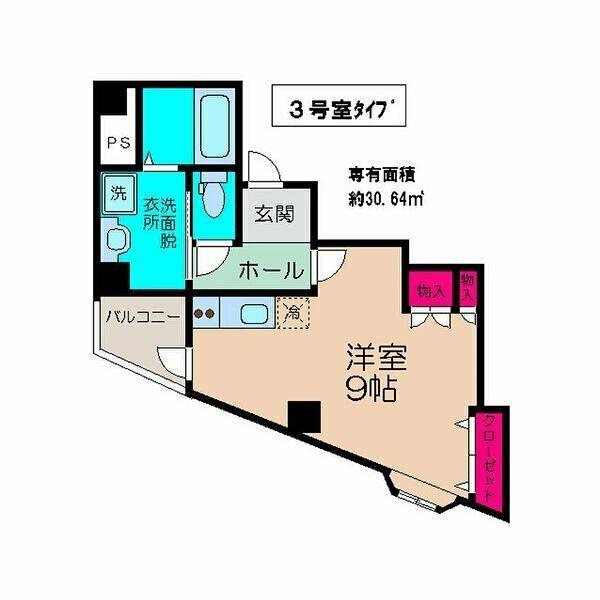ROOM 結 豊中駅前(ワンルーム/3階)の間取り写真