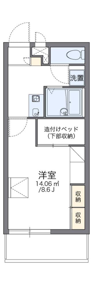 レオパレススカーレット(1K/3階)の間取り写真