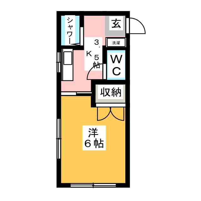 パティオ・レオン(1K/1階)の間取り写真