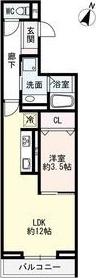 レジデンス寿(1LDK/3階)の間取り写真