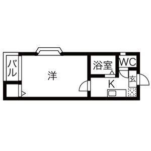 マイステージ(1K/2階)の間取り写真
