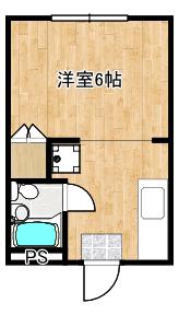 プルミエ駒沢B(1K/2階)の間取り写真