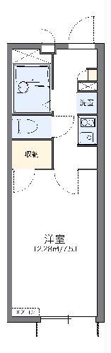 レオパレスモア天王(1K/2階)の間取り写真