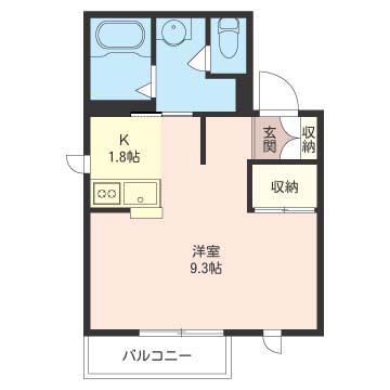 メゾンヴィクトワール(1K/1階)の間取り写真