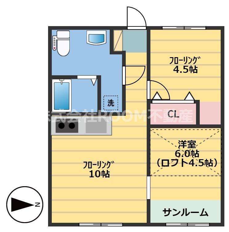 CAT BOXII・III(2LDK/1階)の間取り写真