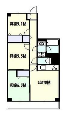 ベルデュール鷺沼(3LDK/2階)の間取り写真