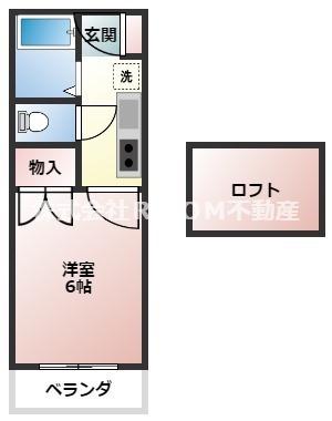 あいらんど花繰 (1K/1階)の間取り写真