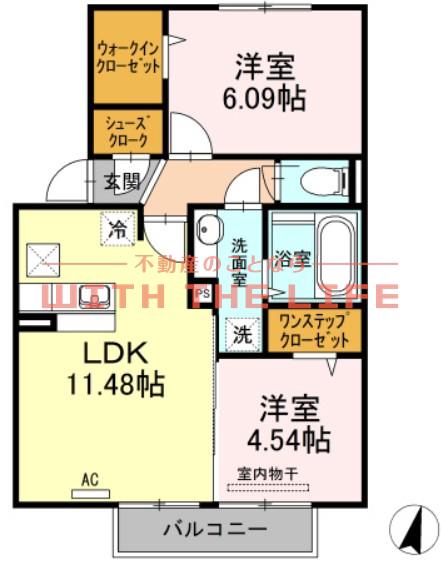 フェアプラッツ参番館(2LDK/1階)の間取り写真