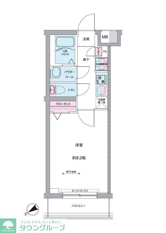 RELUXIA TOKYO イーストIII(1K/4階)の間取り写真