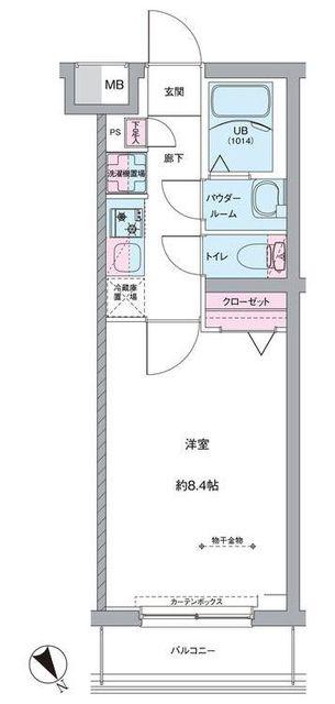 RELUXIA TOKYO イーストIII(1K/1階)の間取り写真