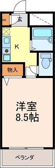 グランドール上前津(1K/2階)の間取り写真