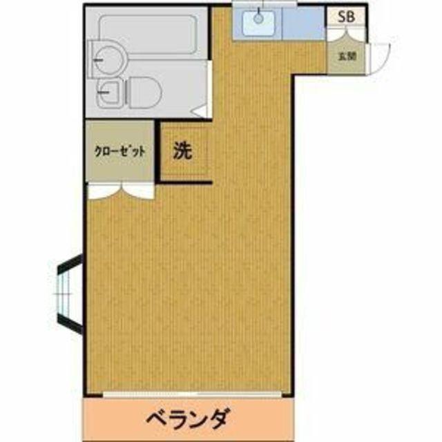 コーポラスAK(ワンルーム/1階)の間取り写真
