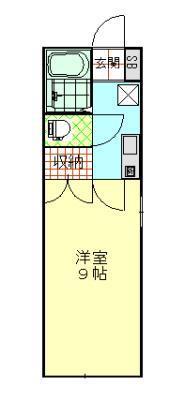 ベルトピア秋田4B(1K/1階)の間取り写真