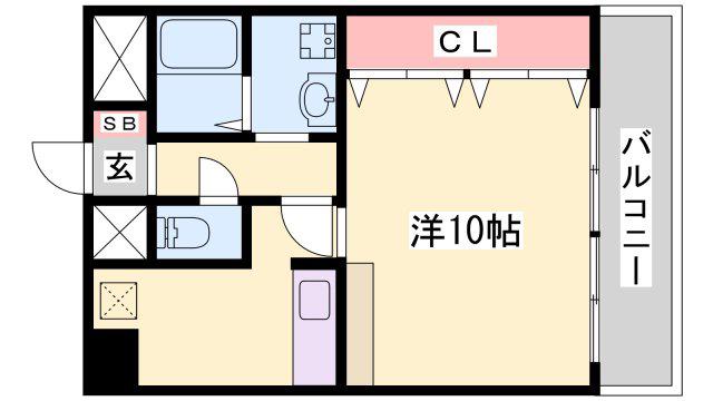 東今宿中村コーポI(1K/3階)の間取り写真